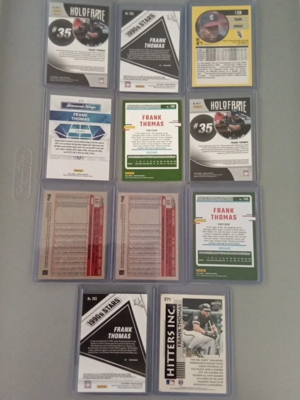 Frank Thomas Baseball Trading Card Lot.